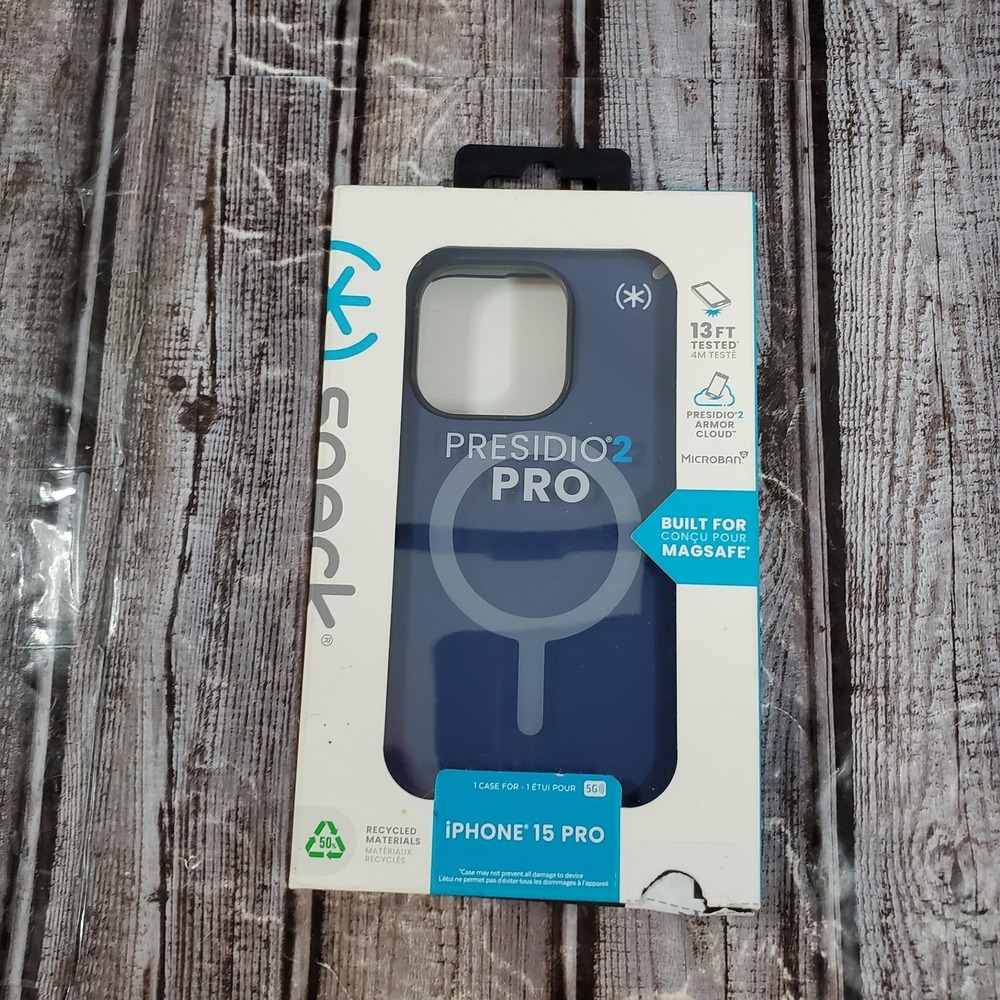 Speck Presidio 2 Pro Case with MagSafe Coastal Blue For iPhone 15 Pro